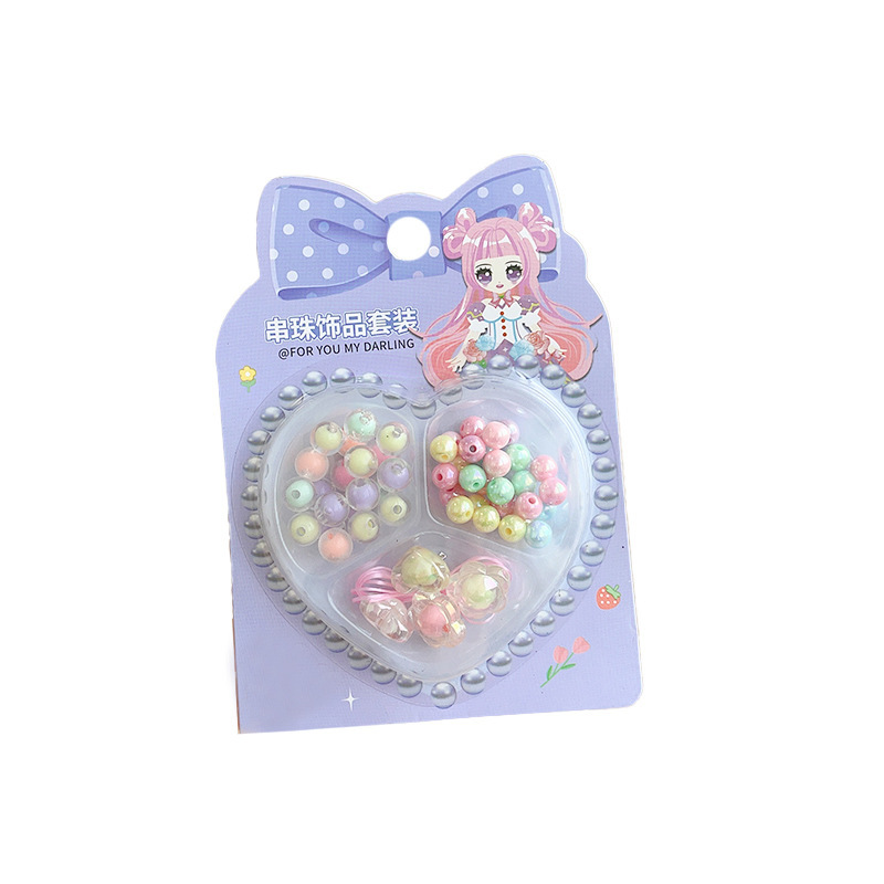 Children's DIY beading set, sweet princess bracelet, necklace, material package, toy, kindergarten gift Item Picture