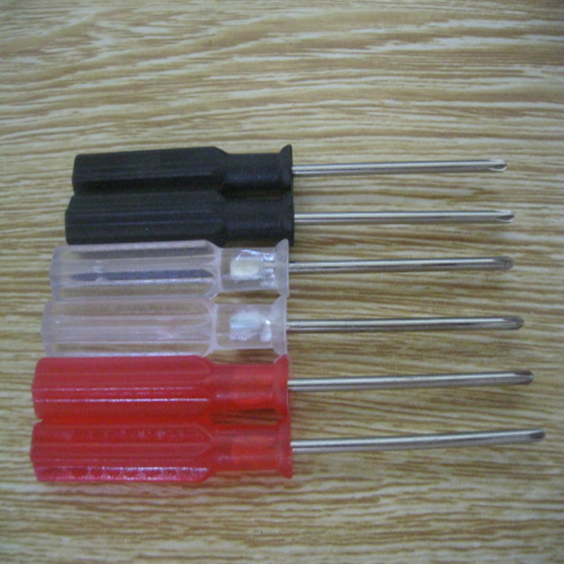 A clear red small screwdriver 2.0mm cross-shaped disassembly tool for toys, small household appliances and electrical appliances Specification drawing