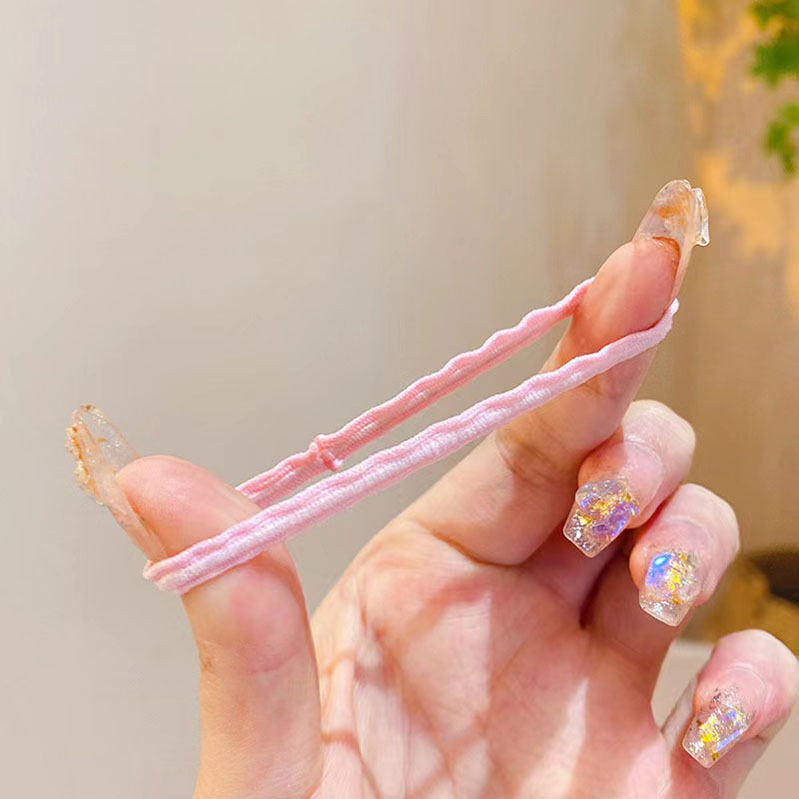50 children's rubber bands for hair ties, high-elasticity hair bands that won't damage hair, little Chou Chou thumb rubber band hair tie for girls Specification drawing