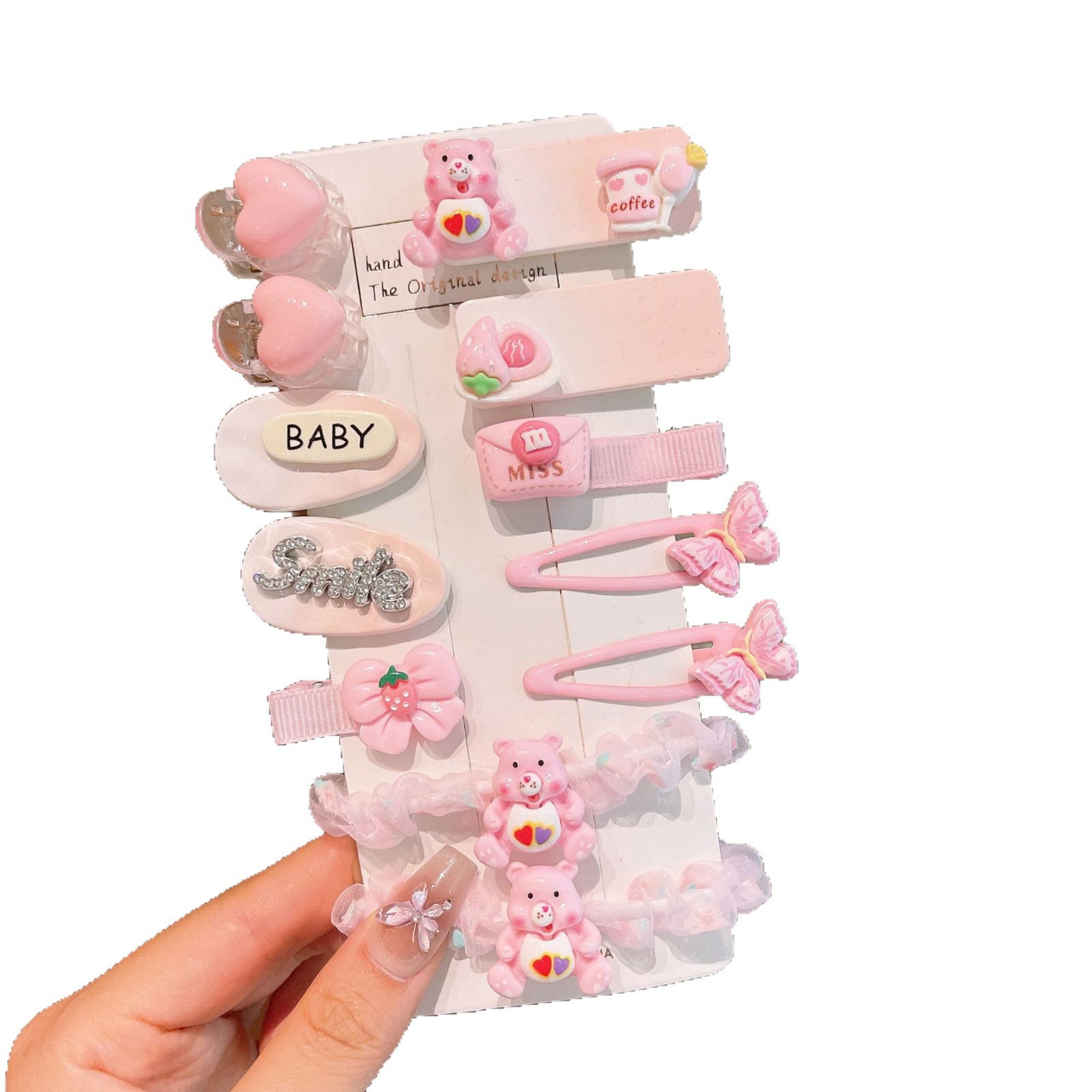 Sweet children's hair clips, super cute cartoon BB clips, cartoon hair bands, princess side clips, fairy candy-colored bangs clips Item Picture
