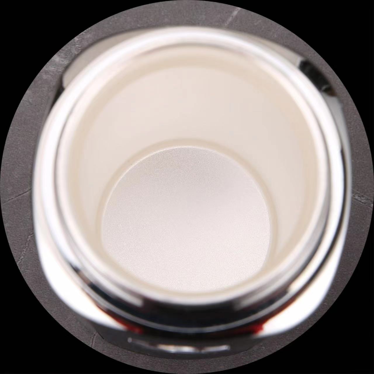 Wholesale of double-layer vacuum business gift insulated cups, men's and women's car-mounted water cups with square leather and silver inner liner details Picture