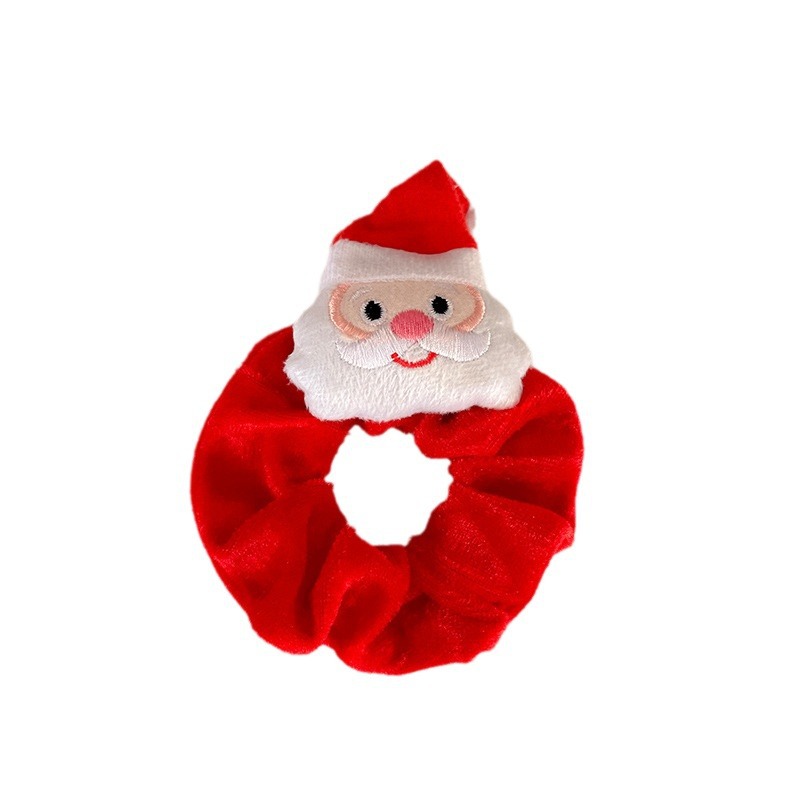 Christmas headwear, elk old Man Large intestine hair band, women's high-elasticity hair tie, leather band, fun atmosphere hair accessory Item Picture