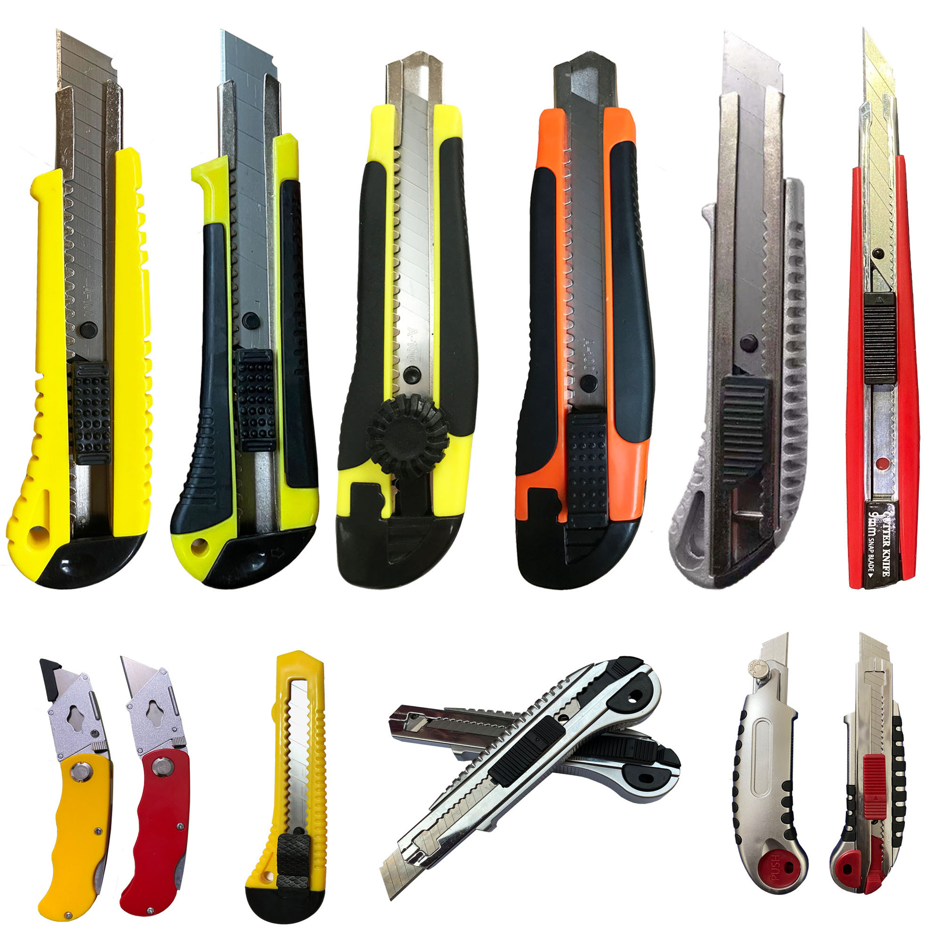 Wholesale 18mm large utility knife holder, 286 wallpaper knife holder, paper cutter, aluminum alloy, 9mm stainless steel Item Picture