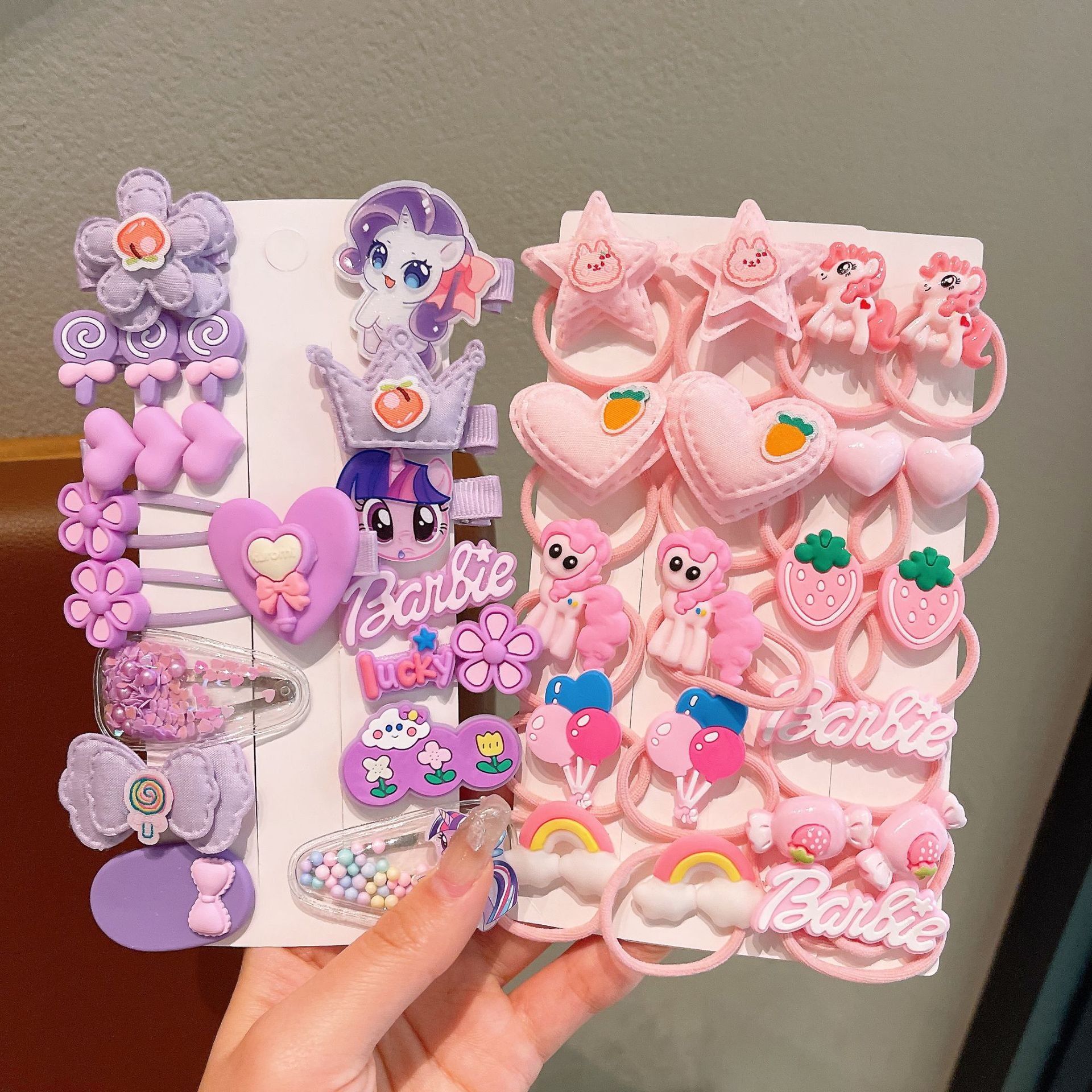 My Little Pony hair accessories, children's cute hair clips, girls' cartoon hair bands, hair ties, rubber bands, baby hair clips, girls' headwear Specification drawing