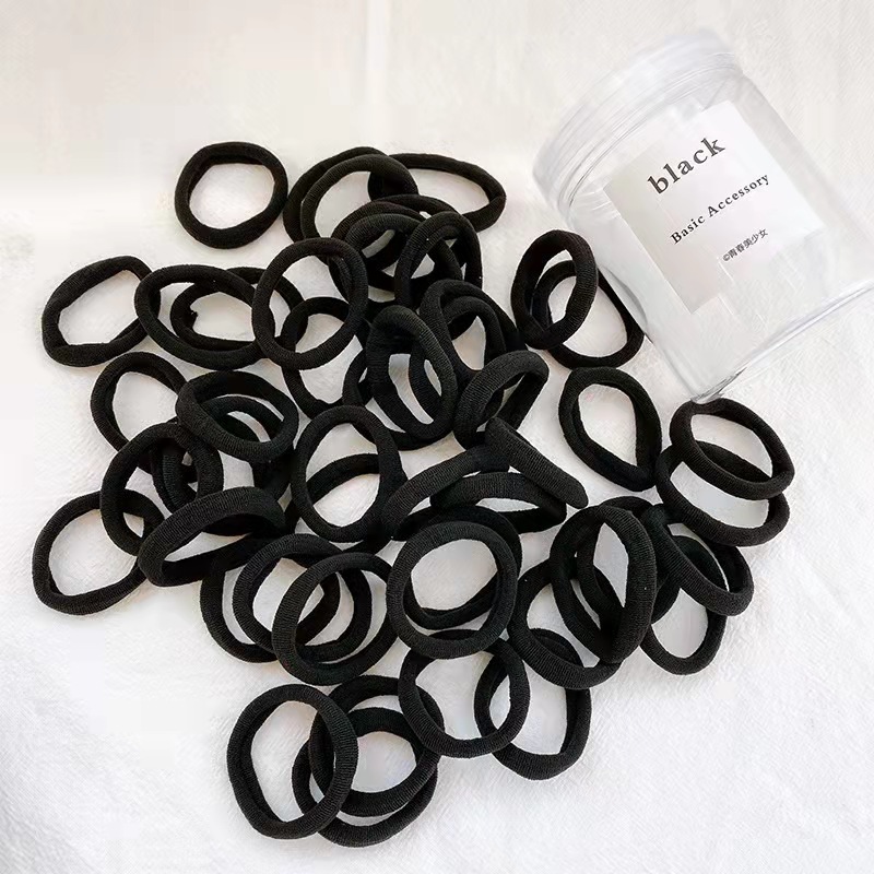 50 sets of children's gradient color seamless hair bands, colorful hair ties that won't damage hair, candy rubber bands and knots Application Scenario