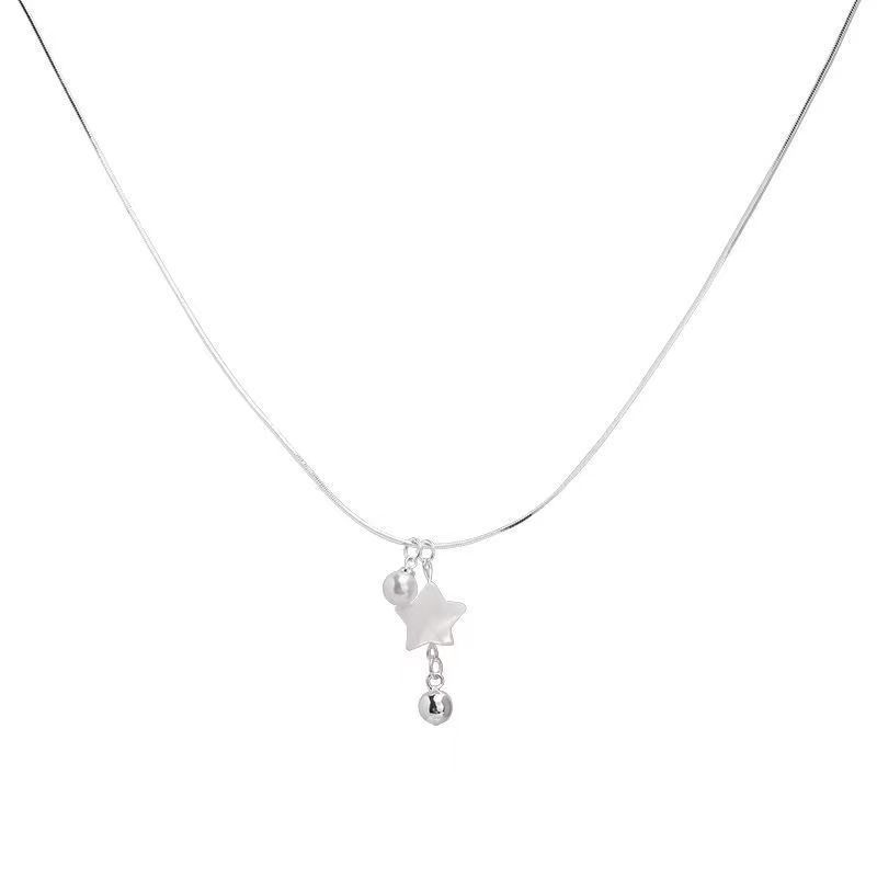 French shell star necklace for women, a new 2024 light luxury, niche and high-end collarbone chain, a hit accessory that has become a social media sensation Item Picture