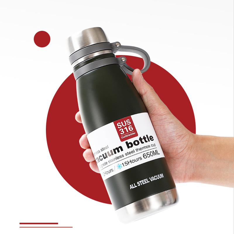 316 stainless steel large-bellied insulated cup, outdoor portable cola bottle, insulated sports water bottle, large-capacity sports water cup details Picture