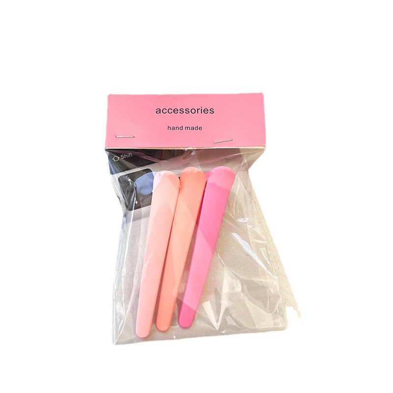 Candy-colored seamless hair clips, sweet matte bb clips, ducktail clips, side bangs clips for girls to wash their faces, hair accessories and headwear Item Picture