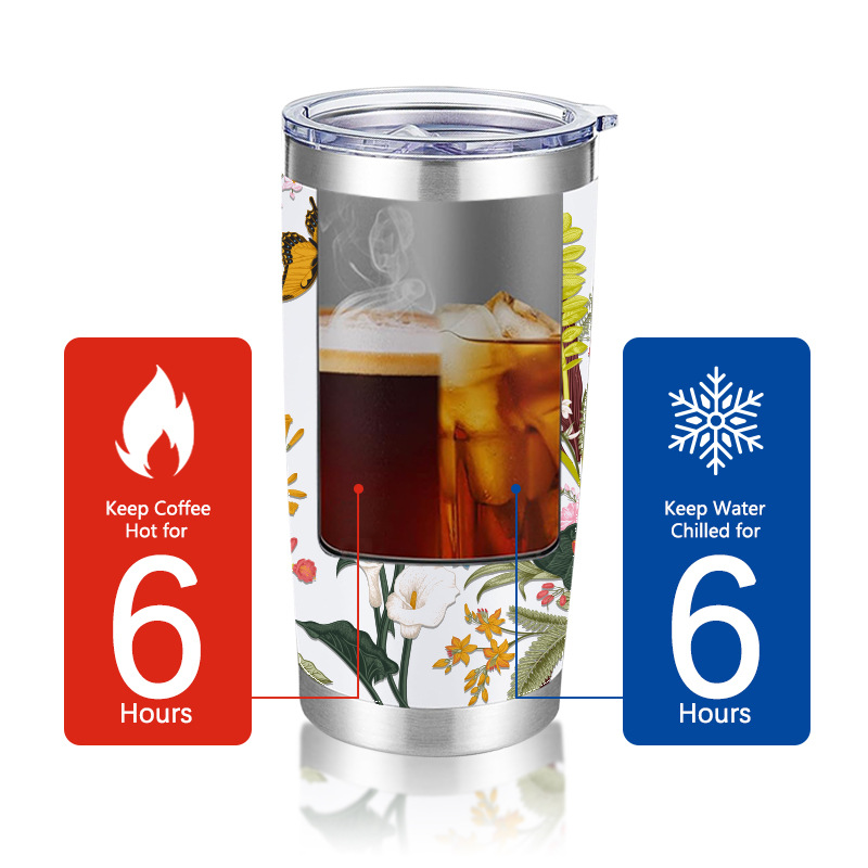 Cross-border Amazon 20oz car cup with heat and cold preservation, 304 stainless steel vacuum insulated cup, one piece sent details Picture