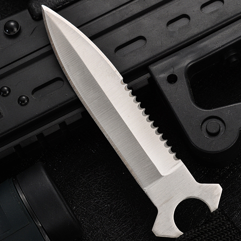 High-hardness, sharp tactical knife for the wild, outdoor knife, portable small straight knife, non-folding knife for wilderness survival, survival knife details Picture