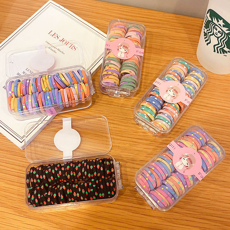 Cute children's rubber band, no hair damage, good elasticity, hair tie, princess small hair band, cute girls' hair accessory details Picture