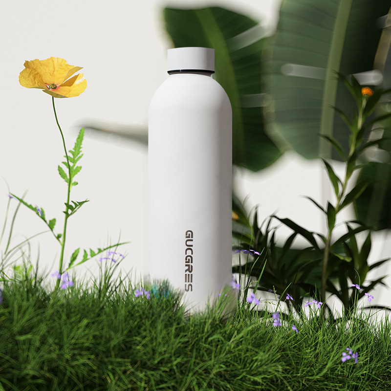 Customized narrow-mouthed American insulated cups, outdoor sports water bottles, portable stainless steel small-mouthed water cups, travel cups, men's cups details Picture