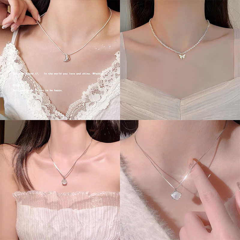 The minimalist shell collarbone chain with a unique and cold style that doesn't fade is fashionable and elegant. It features a trendy design that is popular among Internet celebrities and is a new trend full figure