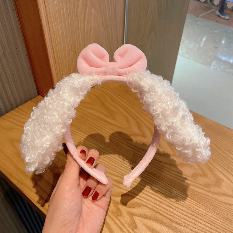 The cute and sweet bow of the sheep, the dog ear headband, the dog headband, the plush hairpin, and the animal headwear details Picture
