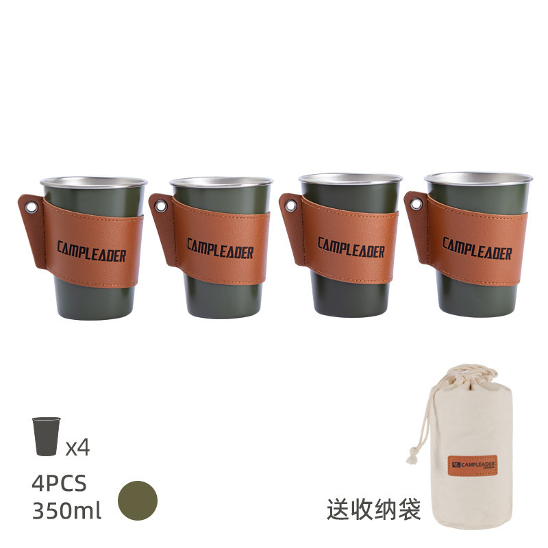 Amazon's best-selling outdoor 304 stainless steel cups, camping cups, coffee cups, camping stackable beer mugs, 4 pieces Item Picture