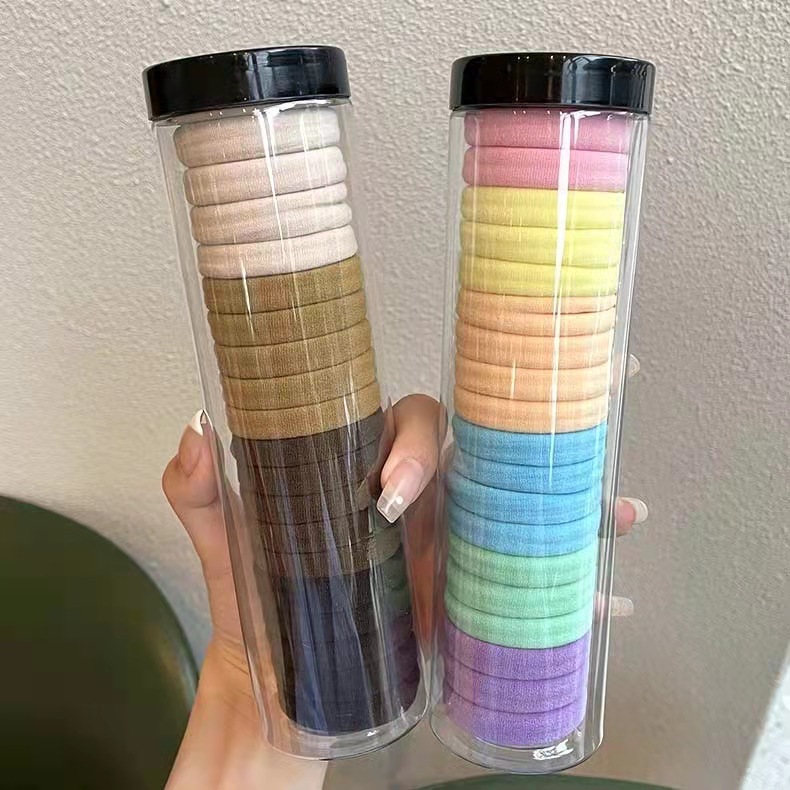 Wholesale 20 high-elasticity hair bands and hair ties, hair ties, rubber bands, summer simple knots, elegant towel bands for women details Picture