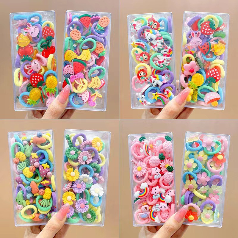 Children's rubber bands do not hurt hair. Baby cartoon towel rings. High elasticity. Little girls' hair ties. Infant rubber bands full figure
