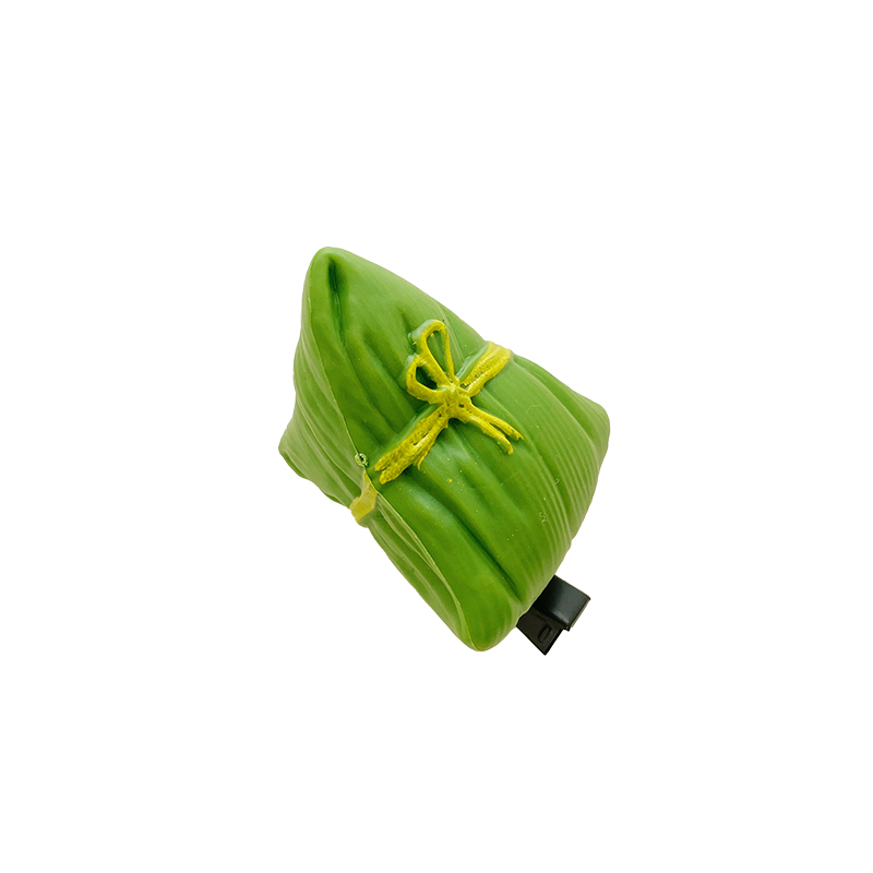Creative and funny headwear for the Dragon Boat Festival: zongzi hairpins with bangs on the sides, cute meat zongzi hairpins with small clips for children Item Picture