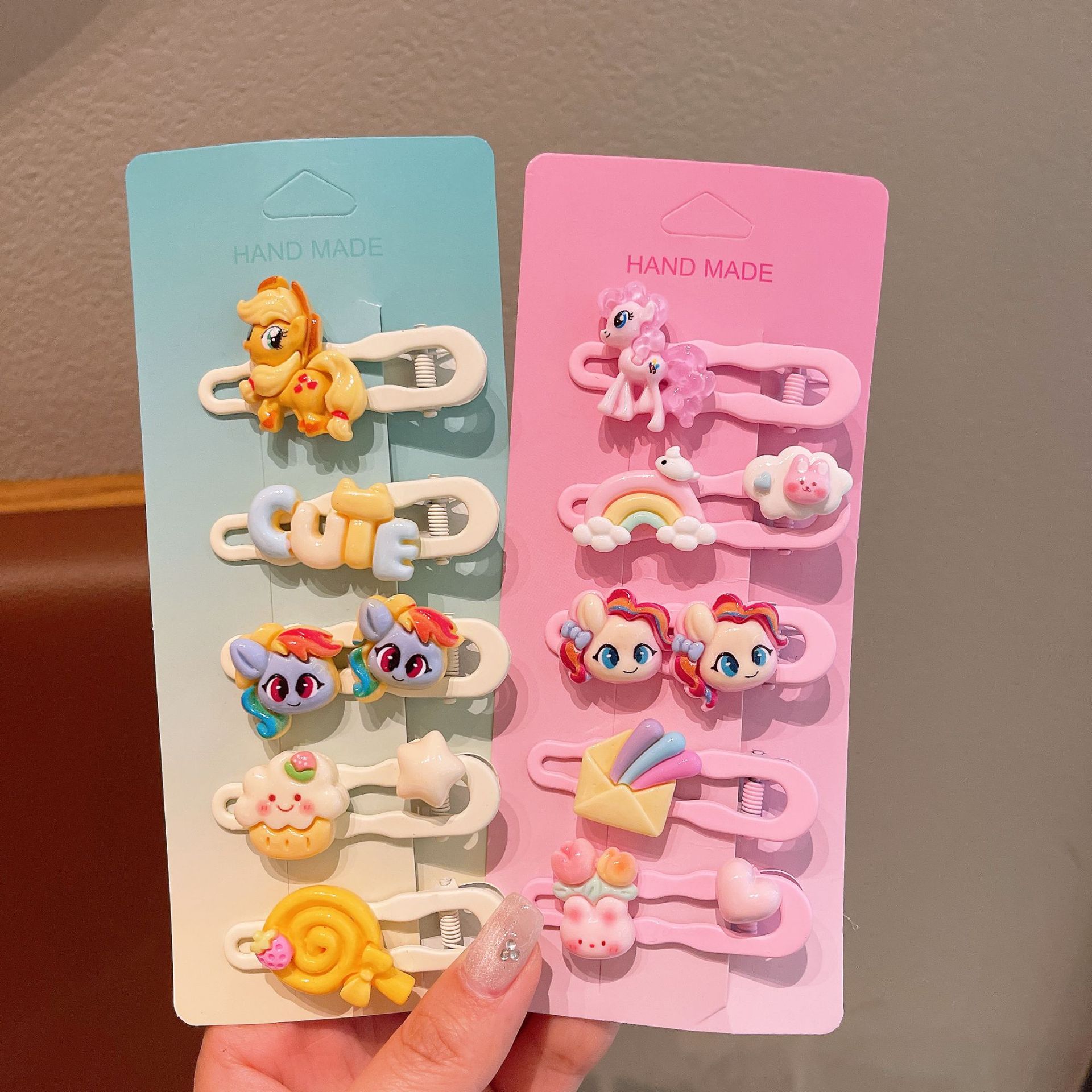 New cartoon My Little Pony seamless alloy hair clips, children's hair clips that won't damage hair, side clips, and girl bangs clips Specification drawing