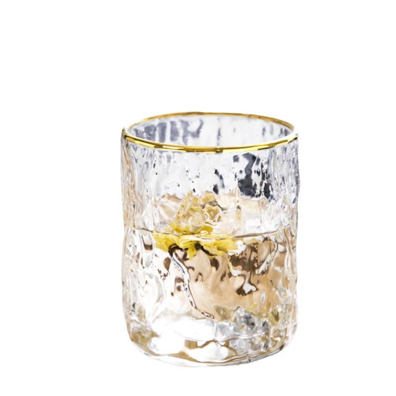 The glass cup is in an ins style, thickened with gold edges and retro embossed. It is a popular sunflower household glass cup as a souvenir Item Picture