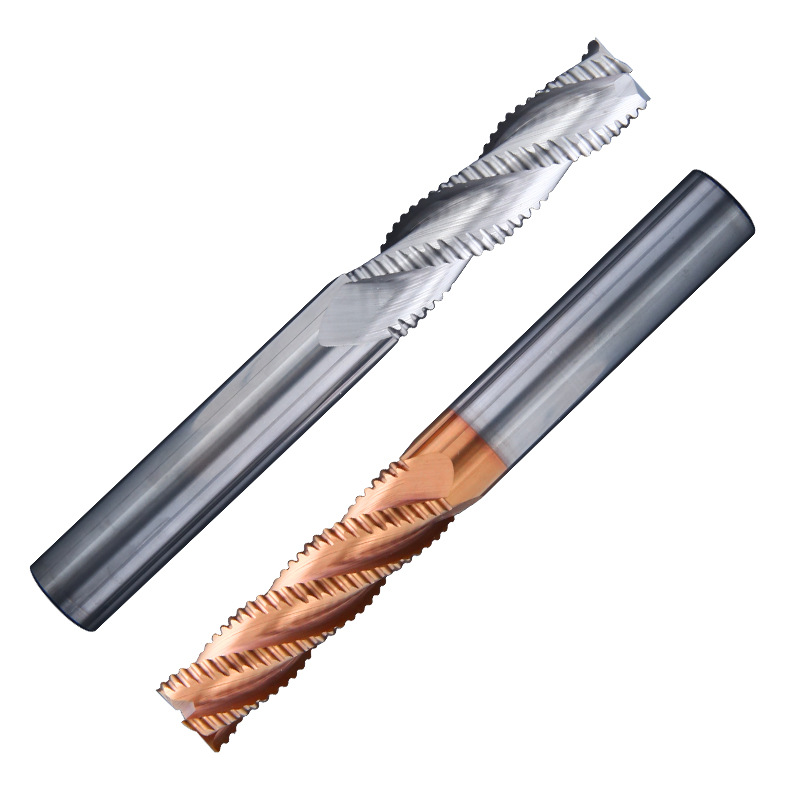 55-degree aluminum coarse skin knife, 3-edge alloy corrugated knife, 4-edge rough tungsten steel end mill, for processing wood lock holes 20 Item Picture