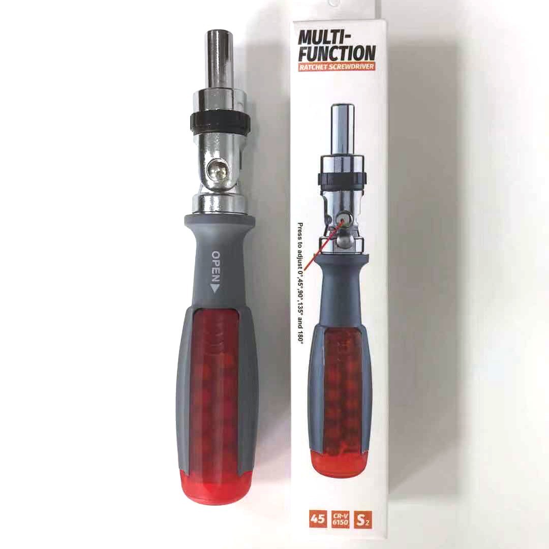 Source factory ratchet telescopic screwdriver tool set, multi-angle adjustable Allen, star cross, one character Specification drawing
