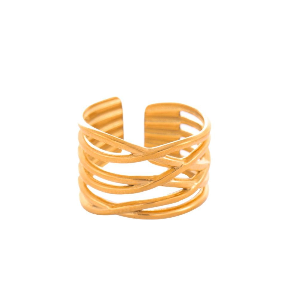 Titanium steel ring, a cross-border bestseller for women, with an ins style, adjustable hinge, anti-color fading, niche design, simple lines, and a touch of light luxury Item Picture