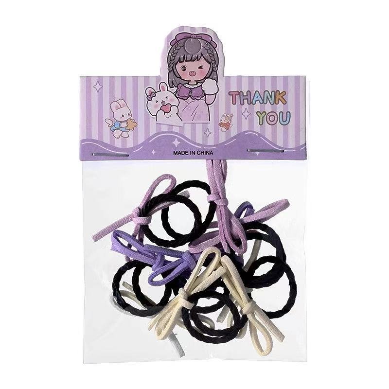 Children's bow hair tie, hair band, hair tie, hair band, hair accessory, leather case, hair accessory, small chanel-style hair tie Item Picture