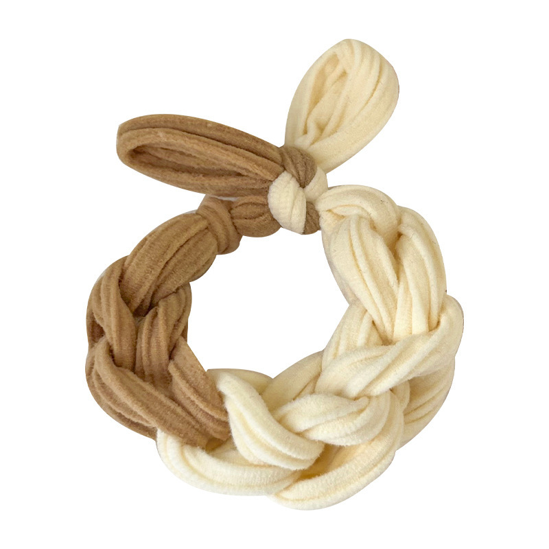 Children's hand-woven thickened high-elasticity hair tie hair accessory 2024 new style girls' colorful hair tie girls' headwear Item Picture