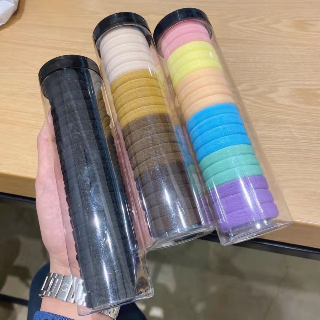 Wholesale 20 high-elasticity hair bands and hair ties, hair ties, rubber bands, summer simple knots, elegant towel bands for women Application Scenario
