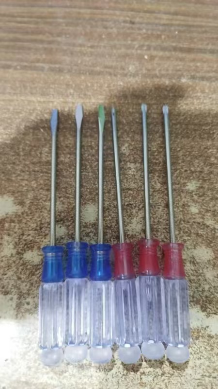 Crystal screwdriver, transparent 3MM/2.5MM cross-head screwdriver, toy, battery box, gift undefined