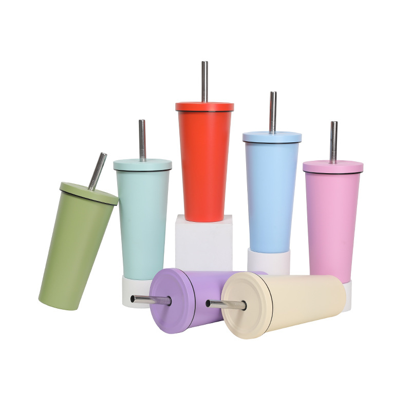 Cross-border factory direct supply 304 stainless steel straw cups, coffee cups, high appearance level insulated cups, simple double-layer vacuum cups Application Scenario