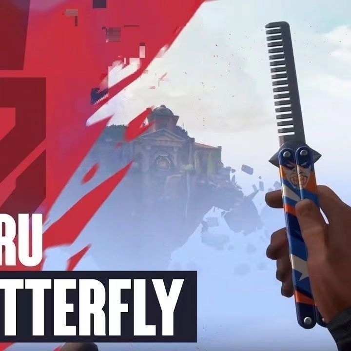 Factory direct supply CSGO Butterfly knife, the same style as the Valorante Fearless Contract Night Dew Butterfly Comb, hands-off and unsharpened details Picture