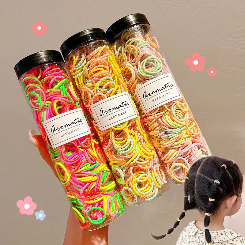 Baby hair-safe rubber band, children's small rubber band, cute girls tie Chou Chou hair bands, children tie their heads with leather covers, summer full figure