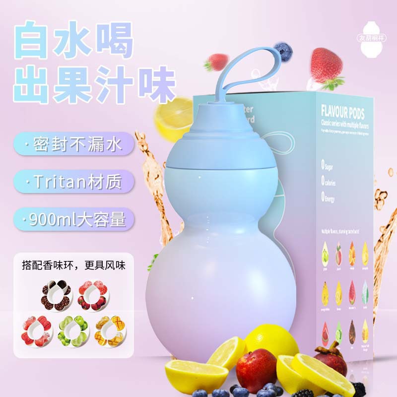 Cross-border bestseller, sugar-free and caloric gourd tritan material scented cup, plant-scented ring, Chinese trend style scented cup Specification drawing