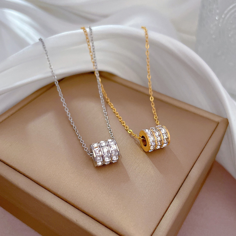 【 All-titanium Steel 】 Minimalist style mini waist, real gold necklace inside the furnace, female Instagram influencer collarbone chain accessory Specification drawing
