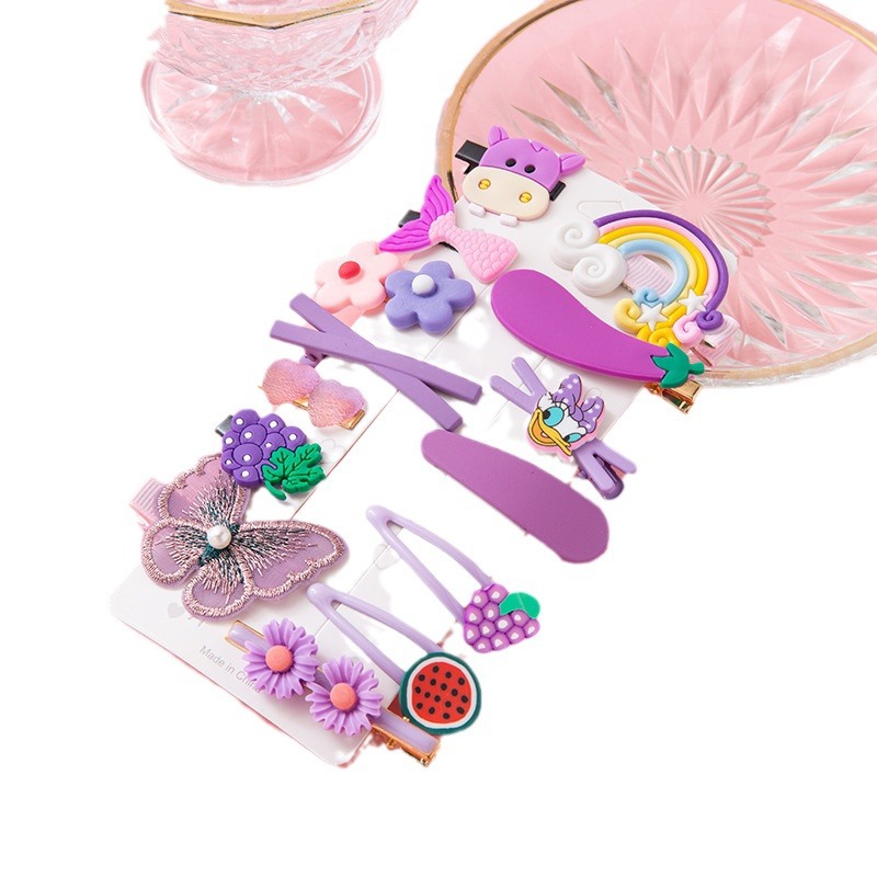 Children's hairpins 2024 New style Little girl hairpins Cute little girl broken hairpins subnet red baby bangs hair accessories Item Picture