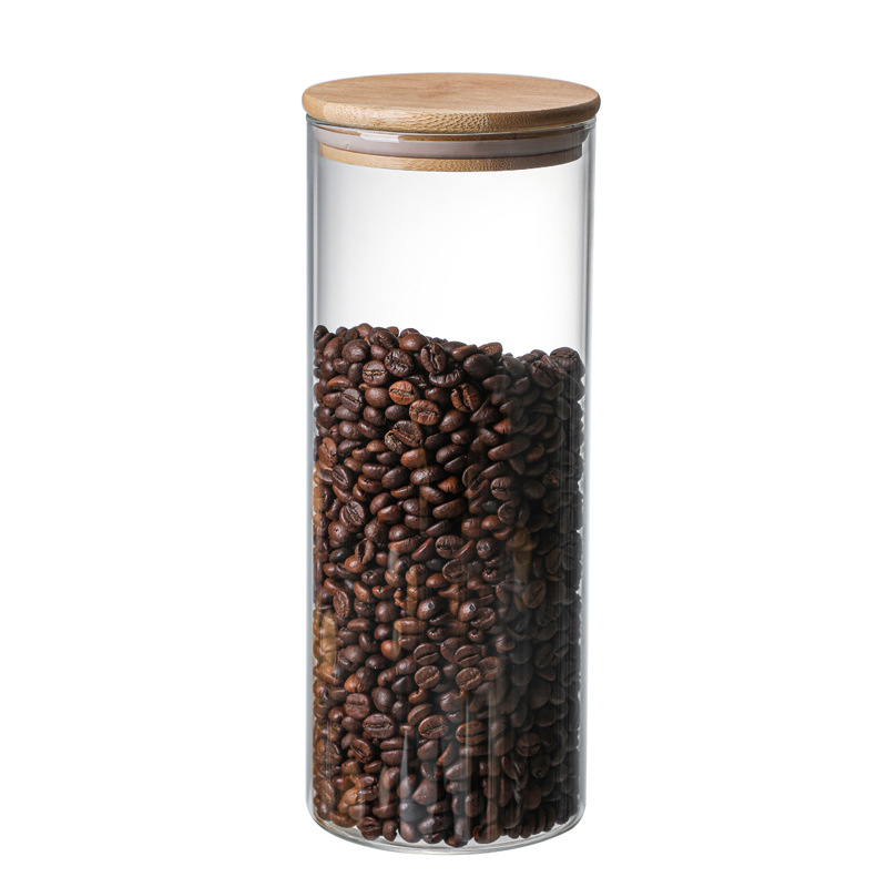 High borosilicate sealed glass food-grade storage tank, kitchen storage tank for grains, tea, dried tangerine peel and coffee beans Item Picture