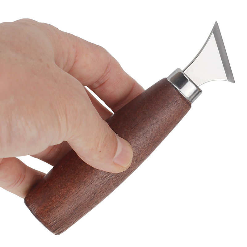 Stainless steel woodworking engraving knives, DIY wood shaving knives, curved knives, hand-carved wood carving ladle knives, complete sets of tools in stock Specification drawing