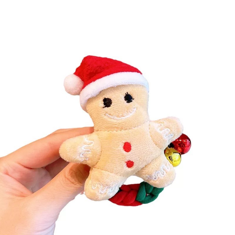 Christmas hair accessories, cute Santa Claus, girl braided hair tie, hair band, bun hairstyle, high-elasticity children's rubber band Item Picture