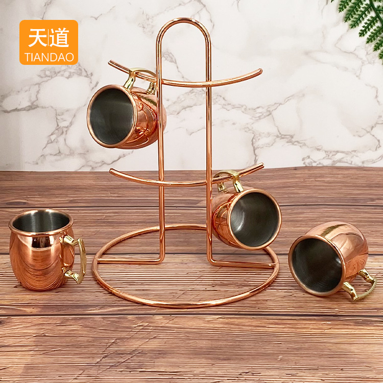 Stainless steel Moscow Mule Cup set 60ml one-mouthful beer mug for night drinking, party spirits and cocktails details Picture