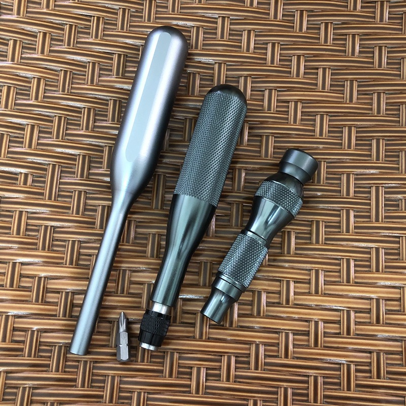6.35mm aluminum alloy manual screwdriver handle magnetic bearing self-locking, suitable for 1/4-inch screwdriver hexagonal bits full figure