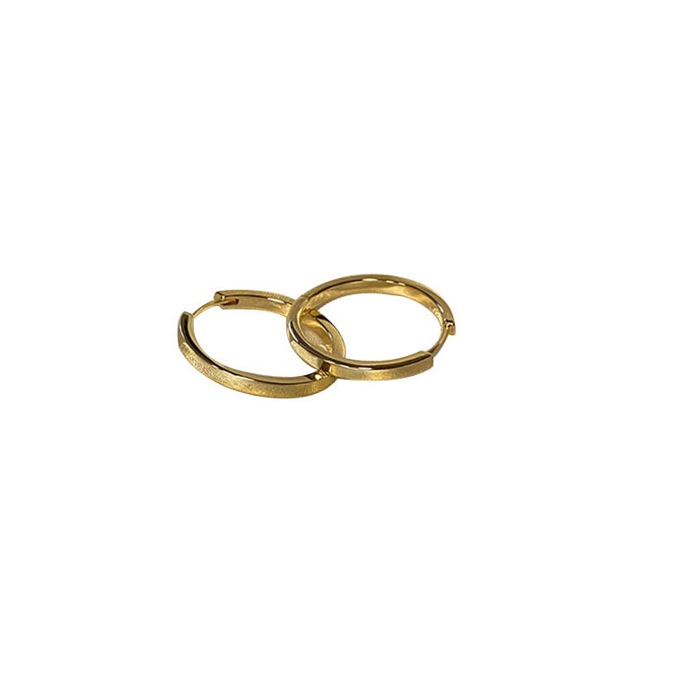French ring earrings 2025 New bestseller, niche design, plain ring ear rings, ear buckles, high-end women's earrings Item Picture
