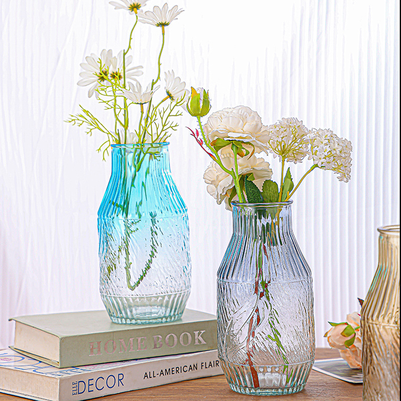Nordic light luxury Ins-style glass vases, popular transparent living room home decoration ornaments manufacturer wholesale vases details Picture