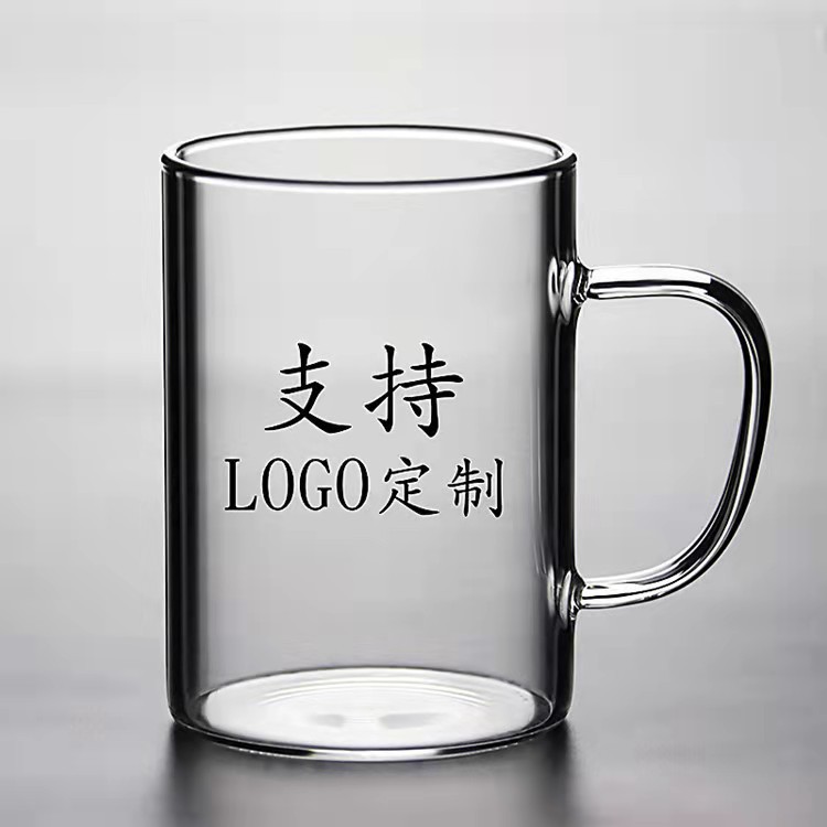 Breakfast cup, water cup, glass cup, milk cup, glass cup with handle, drink cup, advertising gift cup, large-capacity water cup Application Scenario