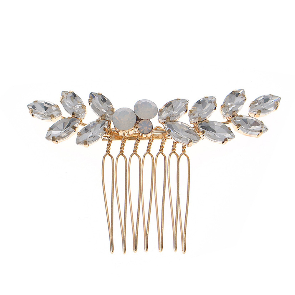 Simple and versatile daily style, delicate pebble-shaped hair bun, exquisite eyeglass water diamond hair accessory, bride's wedding dress, evening gown and headwear full figure