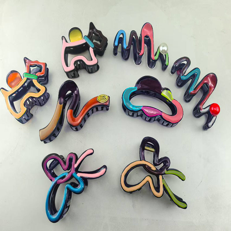 Sweet gradient butterfly clip, women's high-end updo, shark clip, large hair clip, summer hair volume, hair clip headwear full figure
