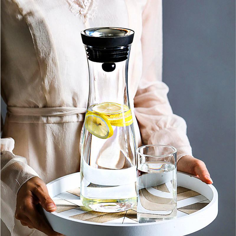 Household transparent glass cold water kettle, creative high borosilicate glass kettle, boiling water kettle, juice kettle, cooling water kettle, tying pot Application Scenario