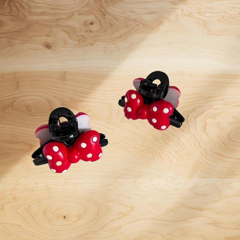 Cute polka dot bow, small scratch clip, girl's forehead, princess hair clip, side girl bb clip, versatile hair clip headwear details Picture