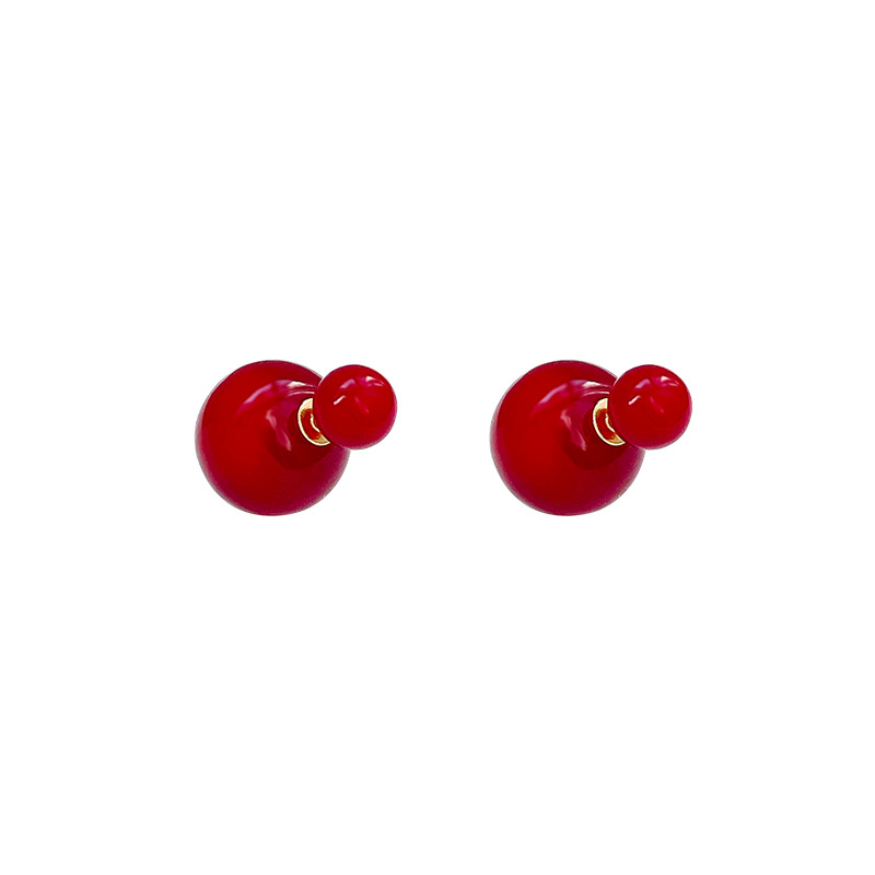 Autumn and winter dual-color pearl stud earrings for women, a new bestseller in 2025, exuding a sense of high-end elegance and unique personality Item Picture